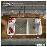 KOHLER Riverby 25x22 White Cast Iron Sink