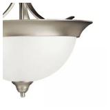 Dover 15.5 in. 3-Light Hallway Ceiling Light