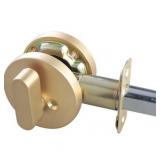 Miseno Elkton Single Cylinder Deadbolt - Brass