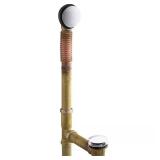 Clearflo Brass Toe Tap Bath Drain in Chrome