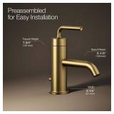 Purist Single-Hole Faucet, Brushed Brass