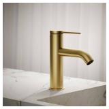 Brushed Moderne Brass Single-Handle Faucet