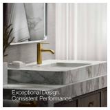 Brushed Moderne Brass Single-Handle Faucet