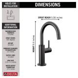 Mattte Black Round Beverage Faucet