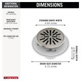 Delta 4-in Tile-In Brass Shower Drain - Sta
