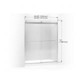Levity Frameless Shower Door 59.6x74 H