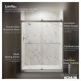 Levity Frameless Shower Door 59.6x74 H