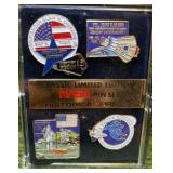 Classic Limited Edition NASA Pin Set- Historical 4 Pins with Holder.