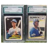 Ken Griffey 2 Rookie Card Lot!  '89 Topps & 89 Fleer- ICONIC Cards! Graded 10.0 GEM MINTS