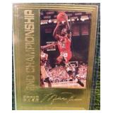 1997 Upper Deck Michael Jordan 22 Kt Gold “3rd Championship” #d /10,000 Bulls