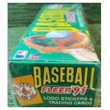1991 Fleer Complete Baseball Set BOX-732 Cards 50 Stickers-partially sealed