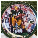 Bradford Exchange 'Bart Starr: Winning The First One' Green Bay plate w/COA