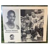 Minnesota Timberwolves Michael Williams #24 Autographed Photo 8 x 10