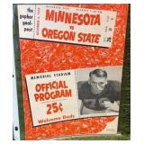 Minnesota Gophers vs. Oregon State Football Program from November 6th, 1954