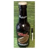 Budweiser Bottle Bar Display NFL football GIANT Glass Decor 15' Beer Mancave
