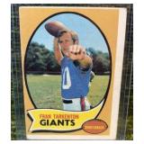 1970 TOPPS FRAN TARKENTON #80 NEW YORK GIANTS FOOTBALL CARD