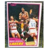 1981-82 Topps Magic Johnson #21 Los Angeles Lakers first solo card RC