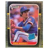 1987 Donruss 36 Greg Maddux Rated Rookie RC Cubs