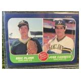 1986 Fleer #649 Eric Plunk / Jose Canseco Rookie Major League Prospects Oakland