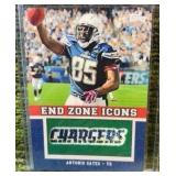 2011 Topps Antonio Gates #EZI-51 End Zone Icons Patches San Diego Chargers