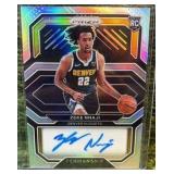 2020-21 Panini Prizm Zeke Nnaji Rookie Penmanship Auto Silver #RP-ZNJ Nuggets