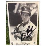 Kansas City Royals RICO ROSSY Autographed Picture 3 x 5 black-and-white