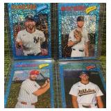 2026 Topps Heritage Light Blue Sparkle Refractor Lot Of 4 Cards.