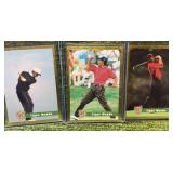 1997 Legends Sports Publ Gold Foil Border, Laser Cut 3 Cards of Legendary Tiger Woods