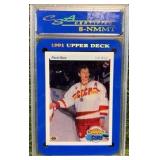 1990-91 Upper Deck Pavel Bure Young Guns Rookie Card Graded 8