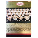 1987 World Champions, Minnesota Twins Plaque & Partnership with Schmidt Beer- Good Condition