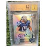 2012 Finest Rookie Autograph Refractors #132 Coby Fleener /101 BGS 9.5 AUTO 9 Indianapolis Colts