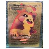 Morpeko Vmax Premium Gold Foil Fan Art Textured Collector Pokemon Card 080/202