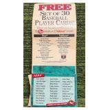 Post Cereal Complete Set 1994 Collector Cards 30 Baseball Player Cards