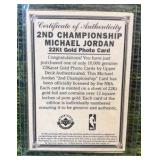 1997 Upper Deck Michael Jordan 22 Kt Gold “3rd Championship” #d /10,000 Bulls