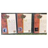 1997 Legends Sports Publ Gold Foil Border, Laser Cut 3 Cards of Legendary Tiger Woods