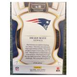 2025 Panini Select Drake Maye BLACK ORANGE SHOCK PRIZM #80 Concourse PATRIOTS SP