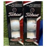 FRESH Golf Lot with 2 New Hats & 2 NEW Sleeves of Titleist Tour Prestige NEW Golf Balls!