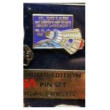 Classic Limited Edition NASA Pin Set- Historical 4 Pins with Holder.