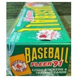 1991 Fleer Complete Baseball Set BOX-732 Cards 50 Stickers-partially sealed