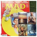 Entertainment Lot- I,Tonya Blue Ray, 2 Mad Magazines from October 1989 and January 1990, and Waterworld Clear Ultra Movie Promotion Card