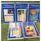Graded Baseball Card Lot 5 Total- MLB