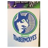 Vintage 1997-98 Minnesota Timberwolves Uncut Trading Card Sheet NBA Hoops Pepsi