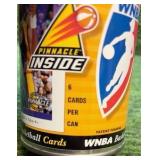 1997 Pinnacle Inside WNBA Lisa Leslie Factory Sealed Basketball Can with 6 Card pack inside L.A. Sparks