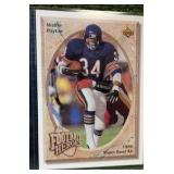 1992 UPPER DECK FOOTBALL HEROES WALTER PAYTON 2 CARD LOT “SWEETNESS”