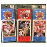 1989 Topps BASEBALL TALK Sound Cards 3 sets #16,6, and 10 In Original Packaging