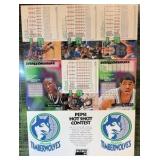 Vintage 1997-98 Minnesota Timberwolves Uncut Trading Card Sheet NBA Hoops Pepsi