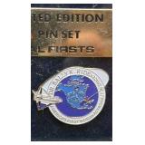 Classic Limited Edition NASA Pin Set- Historical 4 Pins with Holder.
