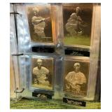 1996 Danbury Mint 22kt Gold Baseball Cards Set With Binder- Most Cards included,missing some.