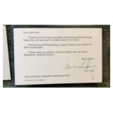 Minnesota Twins World Series Champions, Tom Kelly and Gene Larkin Autographed 3 x 5 photo Minnesota’s Twins