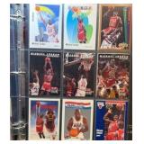 ALL Michael Jordan Binder, Chicago Bulls 6 Pages by 9 Cards per Page = 54 Cards in Total!  All throughout his career!